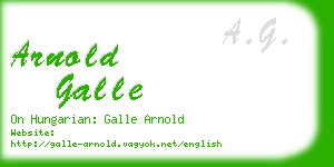 arnold galle business card